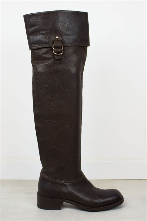 miu miu leather over the knee boots|Miu Miu Boots for Women .